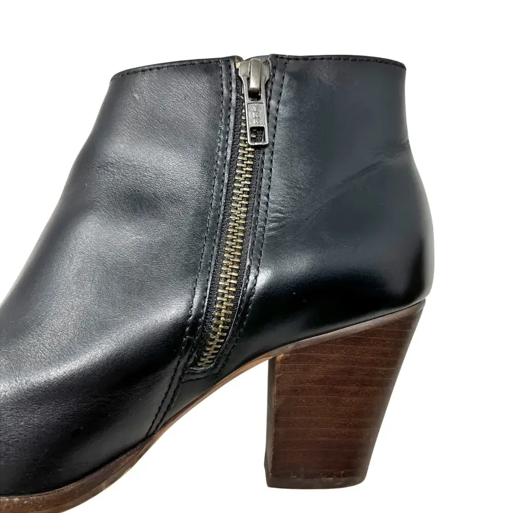 J.Crew Laine Ankle Boots size 7.5 Black Leather